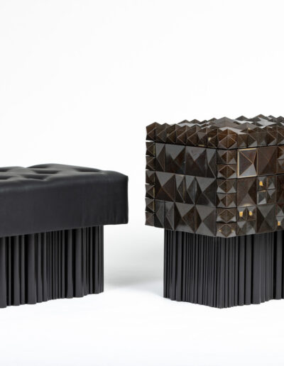 Meteorit jewelery box and tabouret 2022