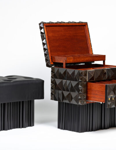 Meteorit jewelery box and tabouret 2022